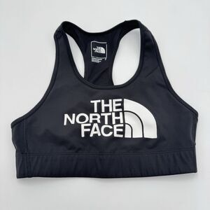The North Face Women Black Midline Logo Racerback Training Sports Bra Size M